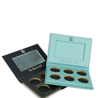 Emballage en papier recyclable palette de fards à paupières en carton boîte vide Palette de maquillage de marque privée avec miroir