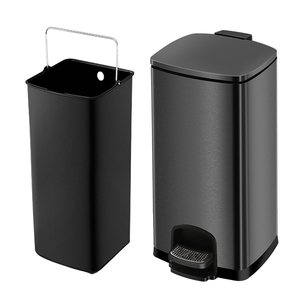 10 gallon modern outdoor public luxury open top recycling stainless steel trash cans pedal bin with print