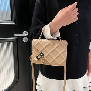 Retro Solid Color <b>Small</b> square <b>Bag</b> with Versatile Temperament Crossbody <b>Bag</b> with Niche Design Hand-held <b>Shoulder</b> <b>Bag</b> - Product Image 4