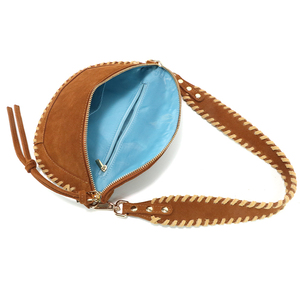 New Style Women's Designer Minimalist Retro Faux Suede Crescent Waist Bag Women's Outdoor Crossbody Bag - Product Image 4