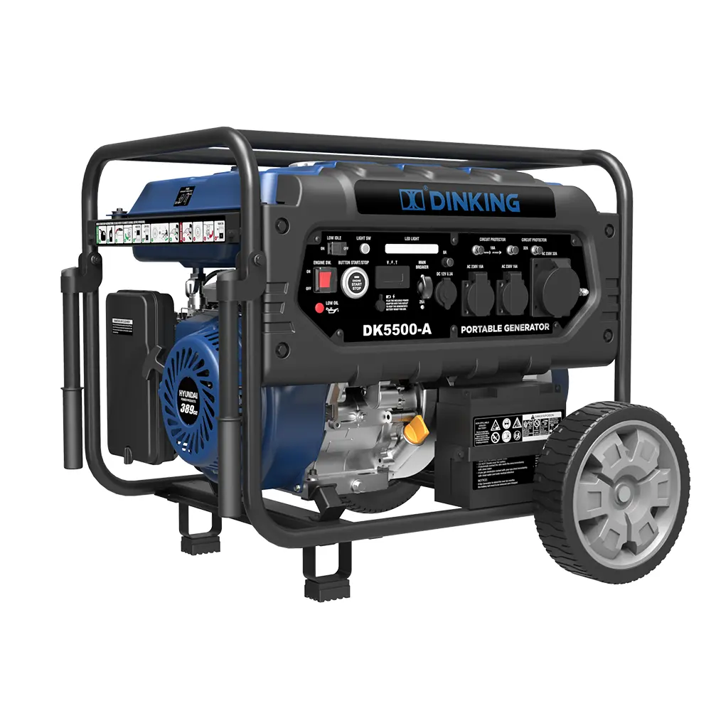 Dinking Generators 5500W 230V 240V Generador de gasolina Marco abierto Potente conjunto portátil para respaldo de energía,