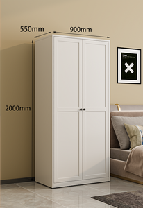 Armoire blanche à 2 portes, meubles de salon, armoire en métal - Product Image 5