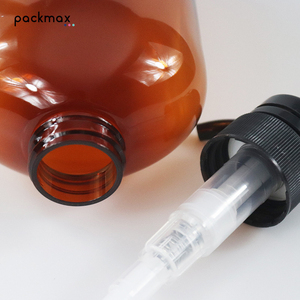 600ml Oval PET <b>Pump</b> <b>Bottle</b> for Shower Gel Shampoo - Custom Horse Oil High End Bath Lotion Container Wholesale - Product Image 3