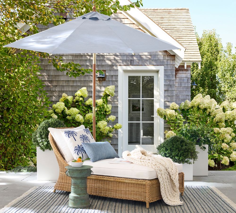 rattan chaise patio furniture beach chair Modern design sun pool lounge chairs garden furniture