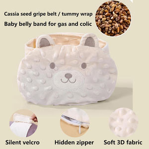 YISHUN Almohadilla Térmica de Linaza para Alivio de Cólicos y Gases en Recién Nacidos e Infantes, Cinturón Envolvente para Bebés con Calor Relajante 50x15cm - Product Image 4