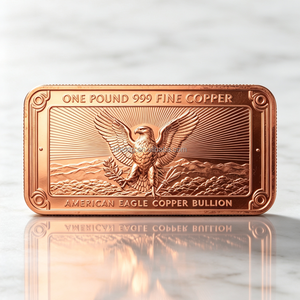 Lingote de Cobre Fino 999 de Una Libra, American Eagle, 16oz 454g, Grado de Inversión, Rectangular Sólido, Grabado, Prensapapeles - Product Image 5