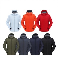 Veste coupe-vent imperméable respirante anti-boulochage à fermeture éclair intégrale, multi-poches réglables, pour l'automne, les trajets urbains et les activités de plein air, avec capuche, modèle intelligent