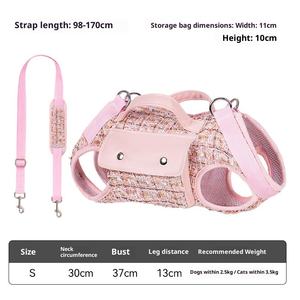 Ransel anjing jala gaya ramah lingkungan kancing penutup persegi poliester antilembap untuk anjing kecil-luar ruangan traksi portabel - Product Image 6