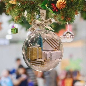 Decoración navideña Bola de cristal de adornos de esfera de <span class=keywords><strong>Navidad</strong></span> blanca Lisa vacía - Product Image 4