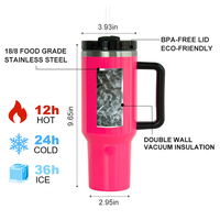 Vaso Térmico de Acero Inoxidable de 40oz con Asa y Pajita, Aislamiento al Vacío, Antiderrames, para Coche, de Proveedor Chino de Vasos de Café
