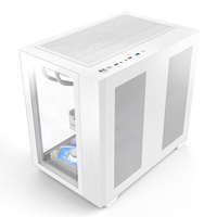Boîtier de jeu AntarcChill ATX avec panneau frontal et latéral entièrement en verre, prend en charge le refroidissement liquide supérieur et inférieur et 10 ventilateurs