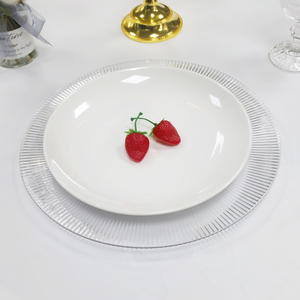 Assiettes de Présentation Rondes en <span class=keywords><strong>Plastique</strong></span> Transparent de 13 Pouces, Personnalisables, Économiques, Réutilisables et Élégantes pour Mariages et Décoration de Fêtes - Product Image 3