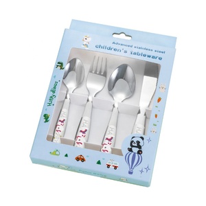 Cuchillo de carne <span class=keywords><strong>para</strong></span> niños de alta calidad, tenedor, cuchara, juego de cubiertos de acero inoxidable 18/10, cubiertos <span class=keywords><strong>para</strong></span> niños con caja de regalo - Product Image 6