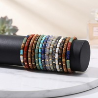 Natuurlijke Tijgeroog Kristal 4mm Schijf Kraal Verstelbare Gevlochten Koord Armband voor Heren Dames Sieraden