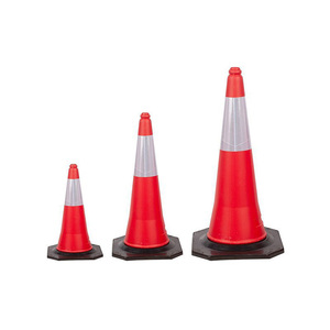 Vente en gros PE route trafic réfléchissant lesté fond en caoutchouc plastique barrière routière cône anti-collision - Product Image 2