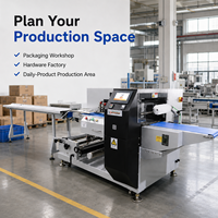 Machine d'emballage automatique professionnelle pour produits de boulangerie, emballage horizontal pour la production en usine