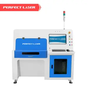 Laser Sempurna Tertutup 20W 50W Serat Laser Mesin Pemotong Scribing untuk Wafer Panel Sel Surya Silikon Polikristalin