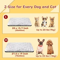 Tapis thermique auto-chauffant pour chat et chien, coussin en peluche doux pour animaux de compagnie, lavable avec housse amovible, fond antidérapant pour dormir en intérieur et en extérieur