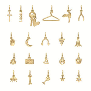 Offre Spéciale bricolage fête des mères collier Non ternir accessoires en acier inoxydable Vintage or Nature éléments étoiles soleil pendentif - Product Image 1