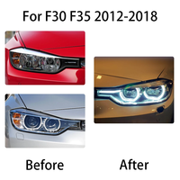 Phares LED pour BMW Série 3 F30 F35 2012-2019, Feux de Jour DRL Angel Eye Accessoires Automobiles 2 PIÈCES
