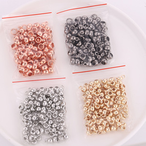 <b>Metal</b> Beads Single Hole Round Three Way Connector Gold Silver Gunmetal Black DIY Jewelry Making <b>Bracelet</b> Pendant Material - Product Image 2