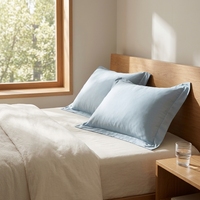 Draps de lit Bamboo 400TC Bamboo Deep Pocket jusqu'à 18 "Draps de lit et taies d'oreiller respirants et doux Bamboo Lyocell Bedding