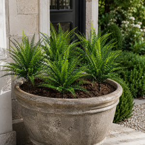 Plante artificielle de fougère de Boston de 21 pouces, résistante aux UV, fausse feuille de persan, verdure décorative pour intérieur, extérieur, jardin, bureau, vente en gros - Product Image 5
