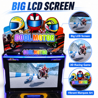 Machine de jeu d'arcade de course automobile pour enfants, simulateur de conduite de voiture en métal à monnayeur/billets pour parc d'attractions