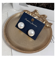 Boucles d'oreilles clous en perles d'eau douce naturelles, perles de pain de grande taille sans noyau 12,5-13 mm, aiguille en argent sterling S925 pleine alliage, style rétro