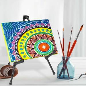 LISI 14in Petit trépied portable en aluminium noir Support de chevalet pour enseignes Poster Art Painting Fabriqué en métal durable - Product Image 2