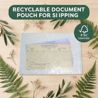 Pochette biodégradable sans plastique, étanche, pour factures, listes de colisage, étiquettes d'expédition autocollantes et documents