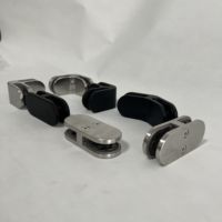 Clips d'angle en verre satiné noir SS316