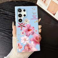 Nouvelles Coques de Téléphone Mobile Star Flower pour iPhone Séries 11-17, Coque Arrière Effet Peau pour Samsung S26U/S24P/A17, Coque Gelée