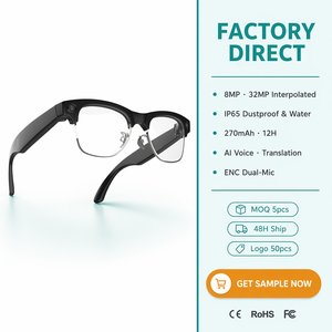 Occhiali da fotocamera a mezza montatura per camionisti, per viaggi a lunga percorrenza, registrazione in loop 1080P, per aziende, confezione da 5 pezzi, MOQ, ODM - Product Image 1