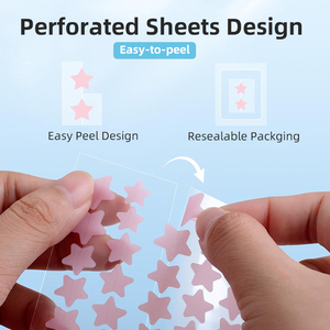 Parches Hidrocoloides para el Acné <span class=keywords><strong>Starface</strong></span>, Fabricación de Parches Curativos para el Acné con Forma de Estrella para Uso Nocturno, Parches Adhesivos para el Acné, Parches para Espinillas en Forma de Estrella - Product Image 5