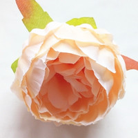 Kepala Bunga Peony dan Mawar Buatan dari Kain Sutra untuk Pernikahan, DIY Hiasan Kepala Simulasi CH-J041