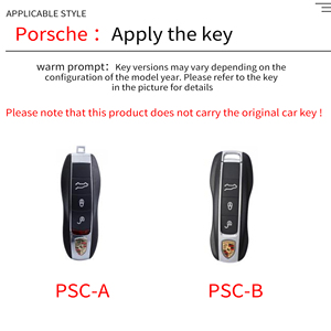 Pour <span class=keywords><strong>Porsche</strong></span> Panamera <span class=keywords><strong>Macan</strong></span> Cayenne 911 996 Accessoires de protection automobile Échantillon gratuit Étui de clé de voiture en cuir Housse de clé Porte-clé - Product Image 3