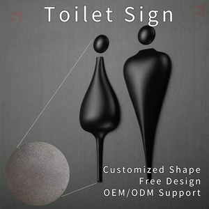 Panneau WC en acrylique pour hommes et femmes, panneau de toilettes pour entrée avec icônes pour hommes, femmes et personnes handicapées, pictogramme mural pour café - Product Image 5