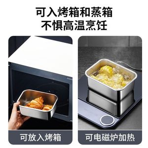 Plateau carré multifonction en acier inoxydable 316 pour la cuisson à la vapeur, la cuisson, les fruits de mer résistants aux hautes températures, plateau de four - Product Image 4