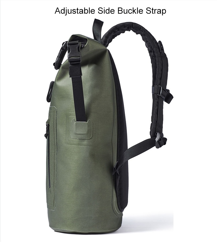 Custom Men Roll-Top PVC Dry Bag Waterproof Backpack Fully Waterproof Bag