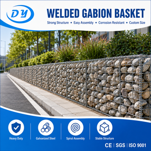 Panier en treillis métallique pour mur en gabion paysager, gabion <span class=keywords><strong>cube</strong></span> 55x55x55cm - Product Image 2