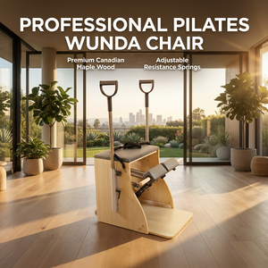 Silla de Pilates Wunda Profesional de Madera de Arce Canadiense con Resortes Ajustables, Equipo de Estabilidad de Lujo para Estudio de Yoga - Product Image 1