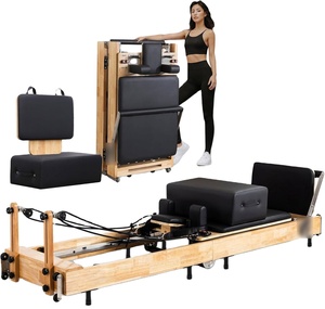 Máquina de Pilates Plegable para Casa, Gimnasio, Estudio, Fitness, Madera de Roble Resistente, Certificación CE - Product Image 1