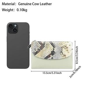 AndoBag Trendy Multiple Slot <b>Card</b> Holder <b>Wallet</b> for <b>Women</b> Genuine Leather Trifold Simple Bags Multifunctional Coin Purse 1599 - Product Image 2