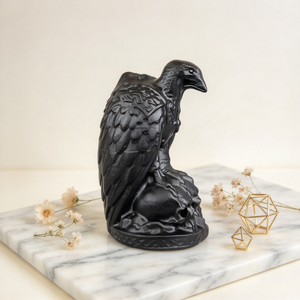 Scultura di Acido Volframico Nero Naturale all'Ingrosso con Base a Teschio, Statuetta di Cristallo Curativo per Decorazioni Domestiche e Artigianato Meditativo - Product Image 4