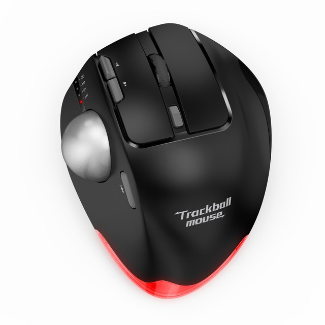 ZELOTES F33 Wireless Trackball Ergonomic Mouse 7 Buttons Wireless 2.4 GHz Mice Mouse