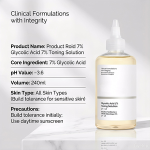 Aceite Facial de Ácido Glicólico Orgánico Natural para Renovar la Piel, Eliminar Manchas Oscuras y Unificar el Tono de Piel, para Rostro y Cuerpo, 240 ml, Suministro al por Mayor - Product Image 6