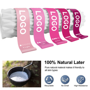 Rose Pink Latex Mini Loop Resistance <b>Bands</b> Women <b>Workout</b> <b>Bands</b> Glute <b>Bands</b> Hip Training Exercise <b>Bands</b> Wholesale - Product Image 2