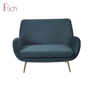 modern Style velvet Fabric furniture living room modern low arm sofa canape couch mid century hotel lobby sofa - Product Image 1