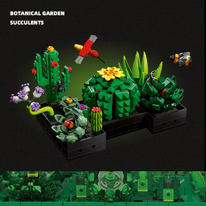 JIE STAR JJ9011 Juguetes creativos Planta en maceta Serie Cactus Flor Ladrillo Ramo Flor Bloques de construcción Set Juguete - Product Image 3